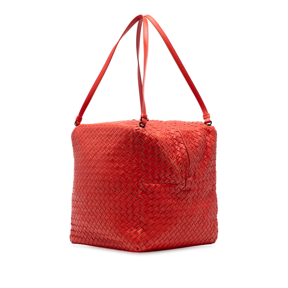 Pre-Loved Bottega Veneta Nappa Intrecciato Cube Shoulder Bag - Picture 2 of 7